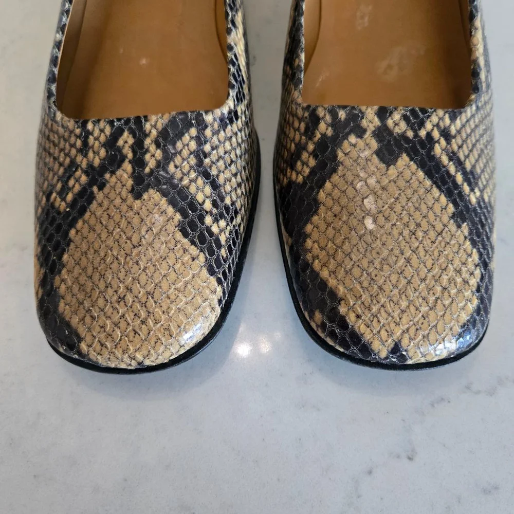 Lauren Ralph Lauren Womens Classic Block Heel Square Toe Pumps Sz 7.5 #WG1186 - Picture 3 of 9